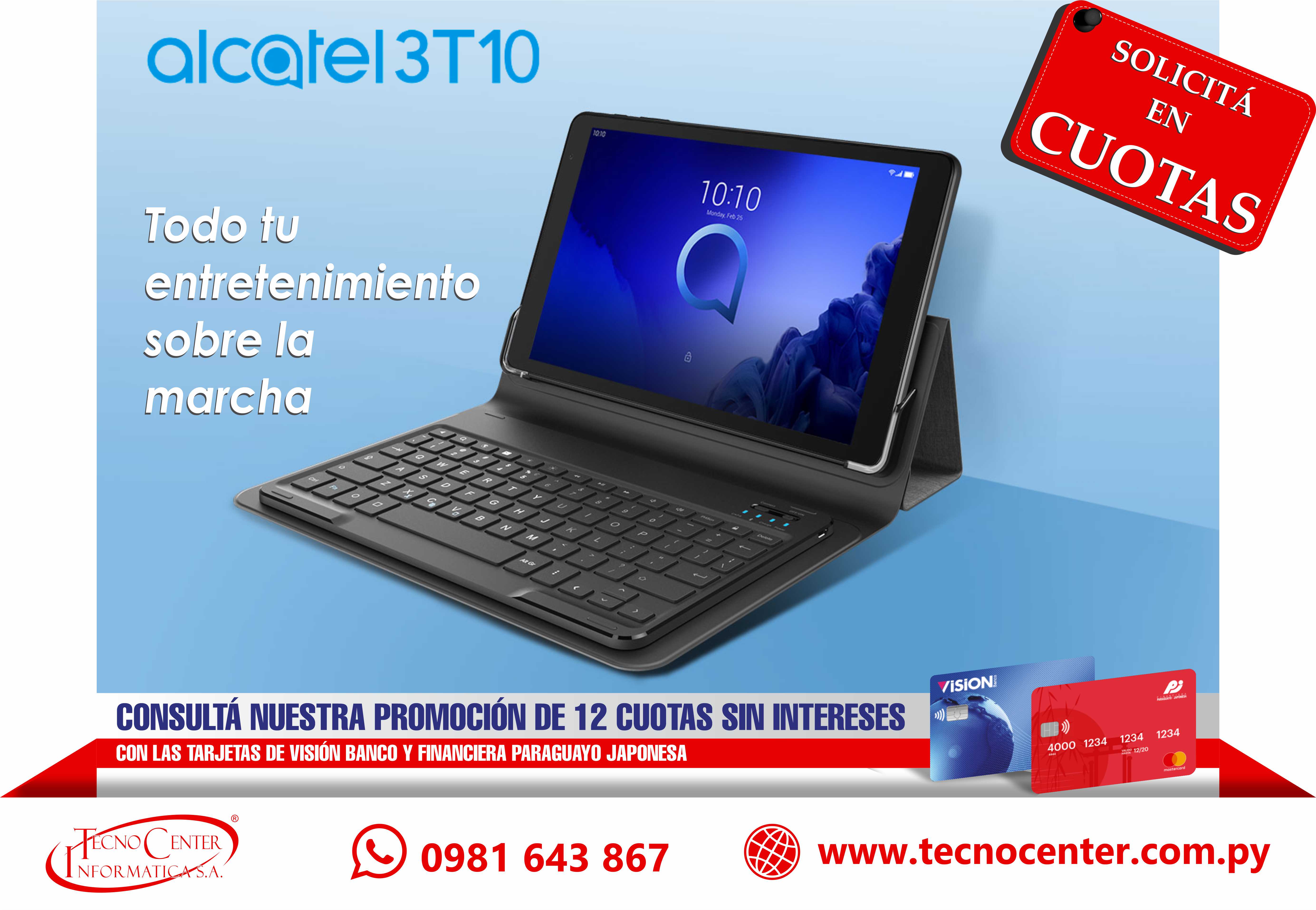 Tablet Alcatel 3T10 10” con Teclado